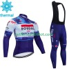 Soudal Quickstep Radbekleidung Radtrikot Langarm + Lang Trägerhose Winter Thermal Fleece 2023